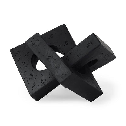 Mercana - Linx Small Matte Black Resin Sculpture Decorative Object - 70175 view 1
