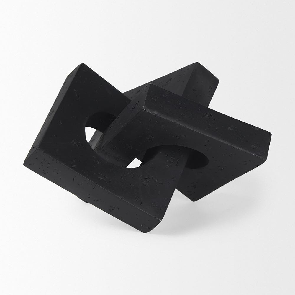Mercana - Linx Small Matte Black Resin Sculpture Decorative Object - 70175 view 3