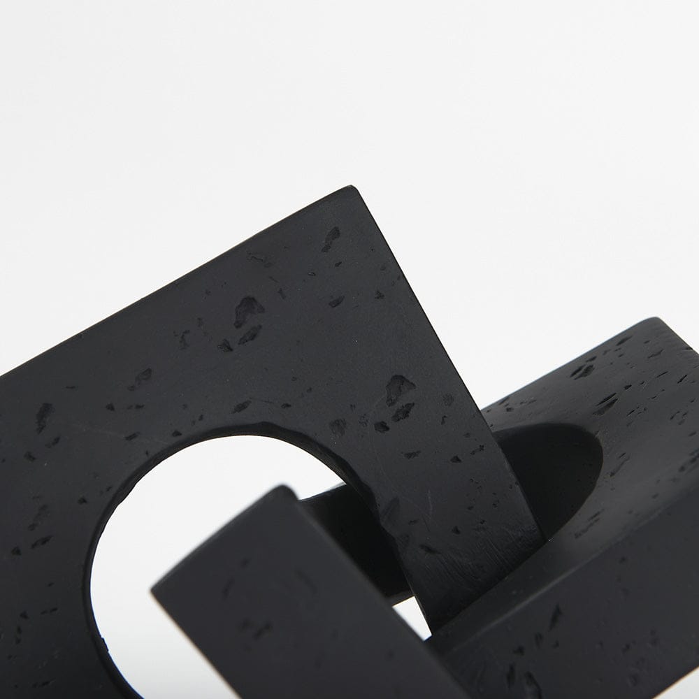 Mercana - Linx Small Matte Black Resin Sculpture Decorative Object - 70175 view 4