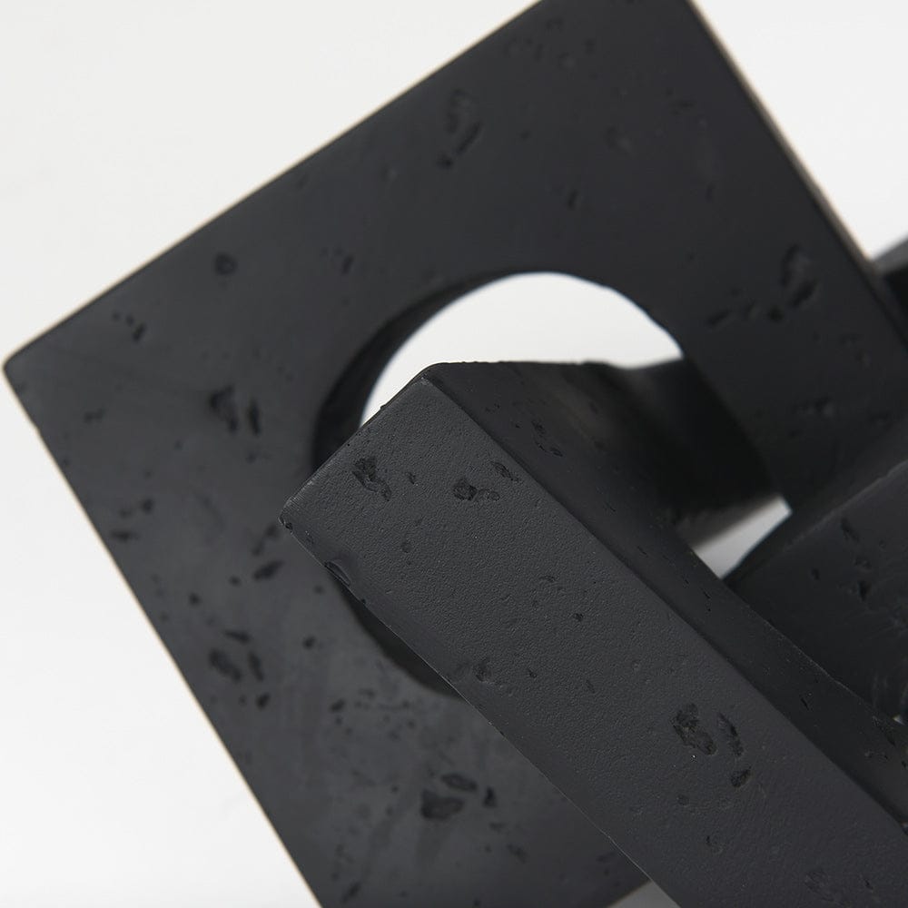 Mercana - Linx Small Matte Black Resin Sculpture Decorative Object - 70175 view 5