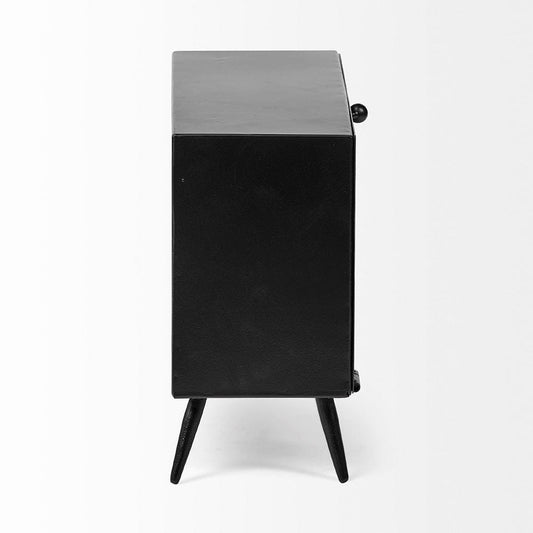 Mercana - Lita Black Metal Rectangular Table Clock - 68552 view 2