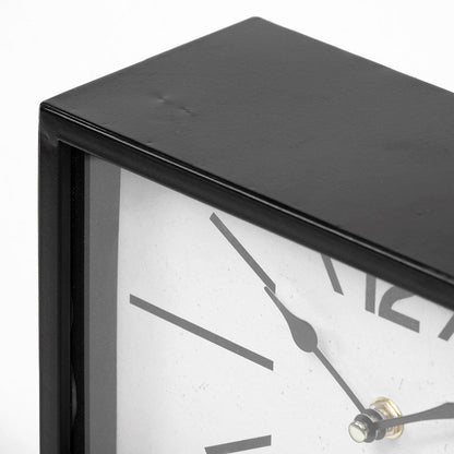 Mercana - Lita Black Metal Rectangular Table Clock - 68552 view 5