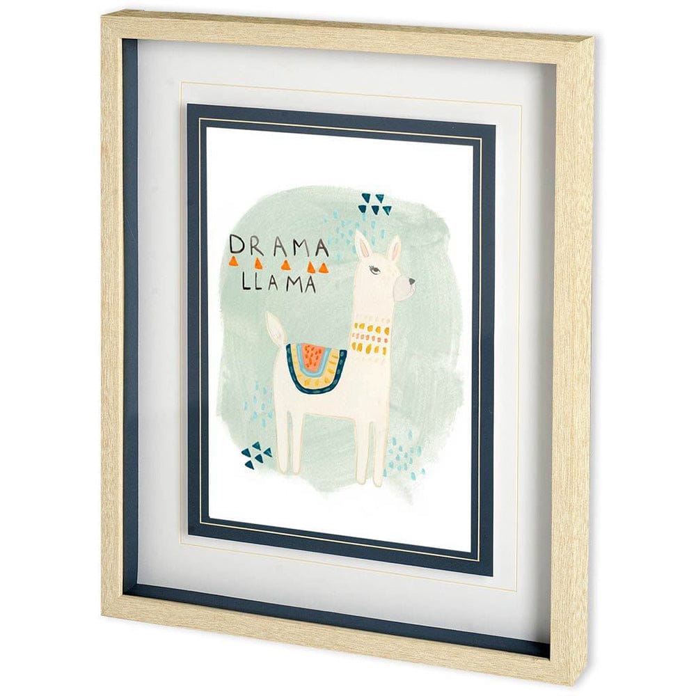 Mercana - Llama Squad II by June Erica Vess a Framed Art Print Matted under Glass - 11034 view 1