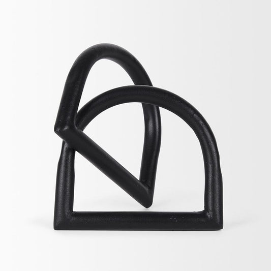 Mercana - Locke Large Matte Black Metal Decorative Object - 70527_CLOSEOUT view 2