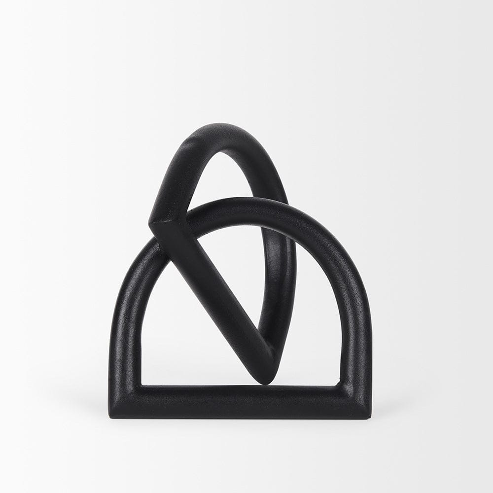 Mercana - Locke Small Matte Black Metal Decorative Object - 70526_CLOSEOUT view 2