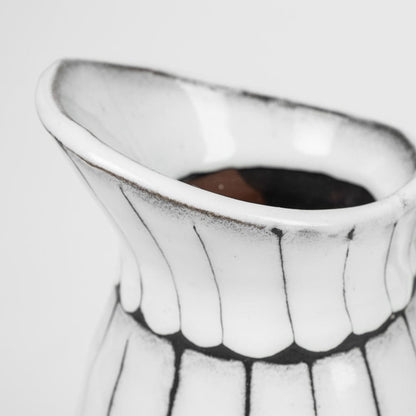 Mercana - Lome Small White/Black Ceramic Jug - 68100 view 3