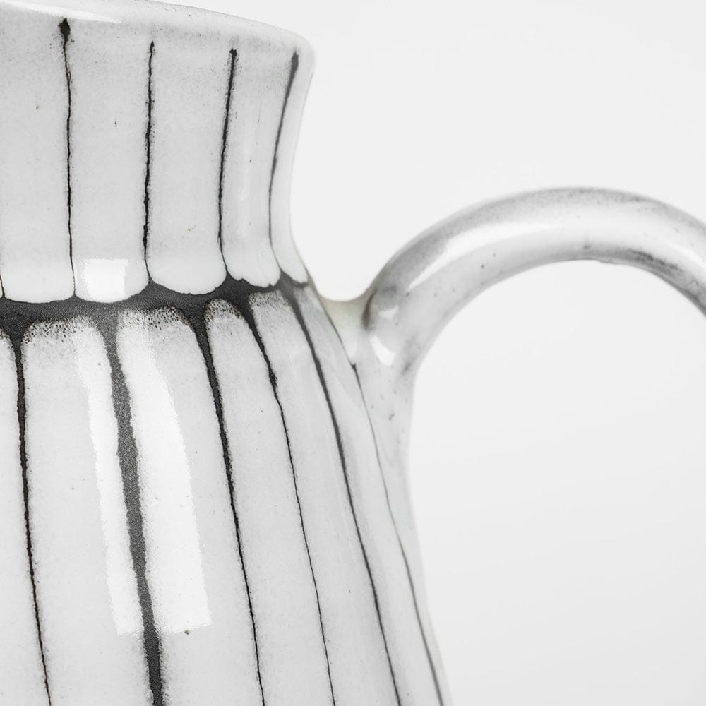 Mercana - Lome Small White/Black Ceramic Jug - 68100 view 5