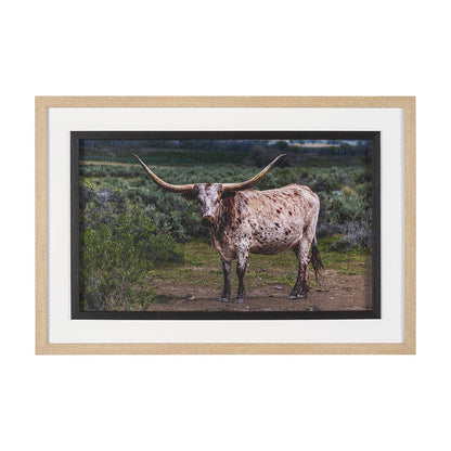 Mercana - Longhorn 1 by Gary Blatter a Hand Embellished Framed Art Print Matted under Glass - 15496 view 1