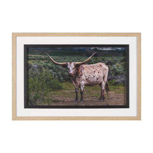 Mercana - Longhorn 1 by Gary Blatter a Hand Embellished Framed Art Print Matted under Glass - 15496 view 1