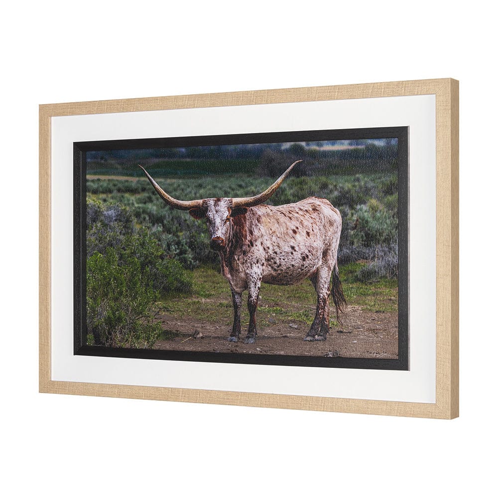 Mercana - Longhorn 1 by Gary Blatter a Hand Embellished Framed Art Print Matted under Glass - 15496 view 2