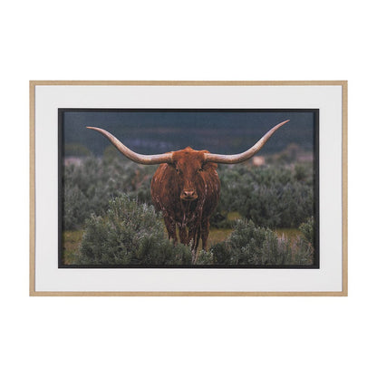 Mercana - Longhorn 5 by Gary Blatter a Hand Embellished Framed Art Print Matted under Glass - 15498 view 1