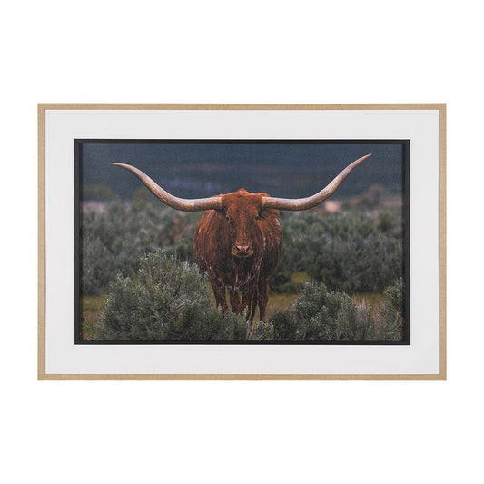 Mercana - Longhorn 5 by Gary Blatter a Hand Embellished Framed Art Print Matted under Glass - 15498 view 1