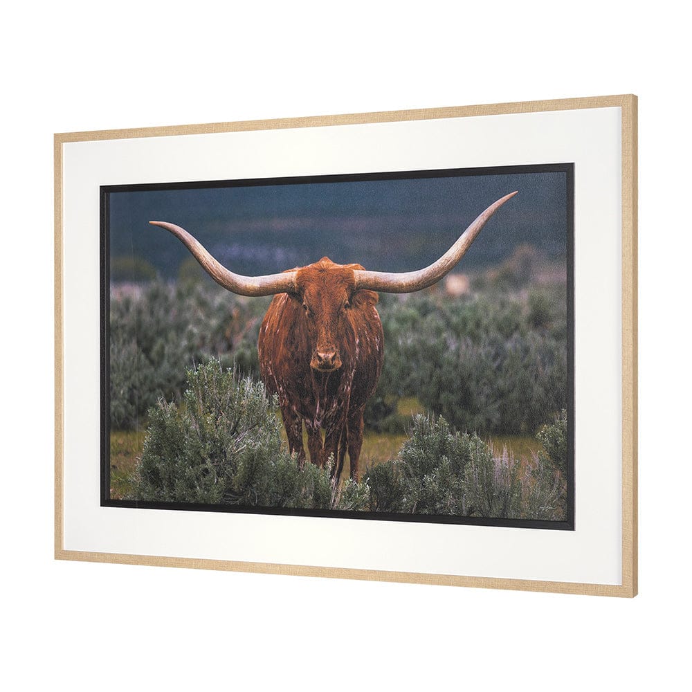 Mercana - Longhorn 5 by Gary Blatter a Hand Embellished Framed Art Print Matted under Glass - 15498 view 2