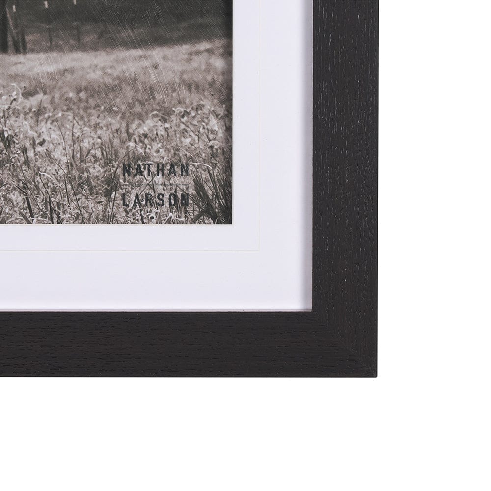 Mercana - Longhorn Last Call BW by Nathan Larson Hand Embelished Textured Framed Art Print Matted under Glass - 15456 view 3