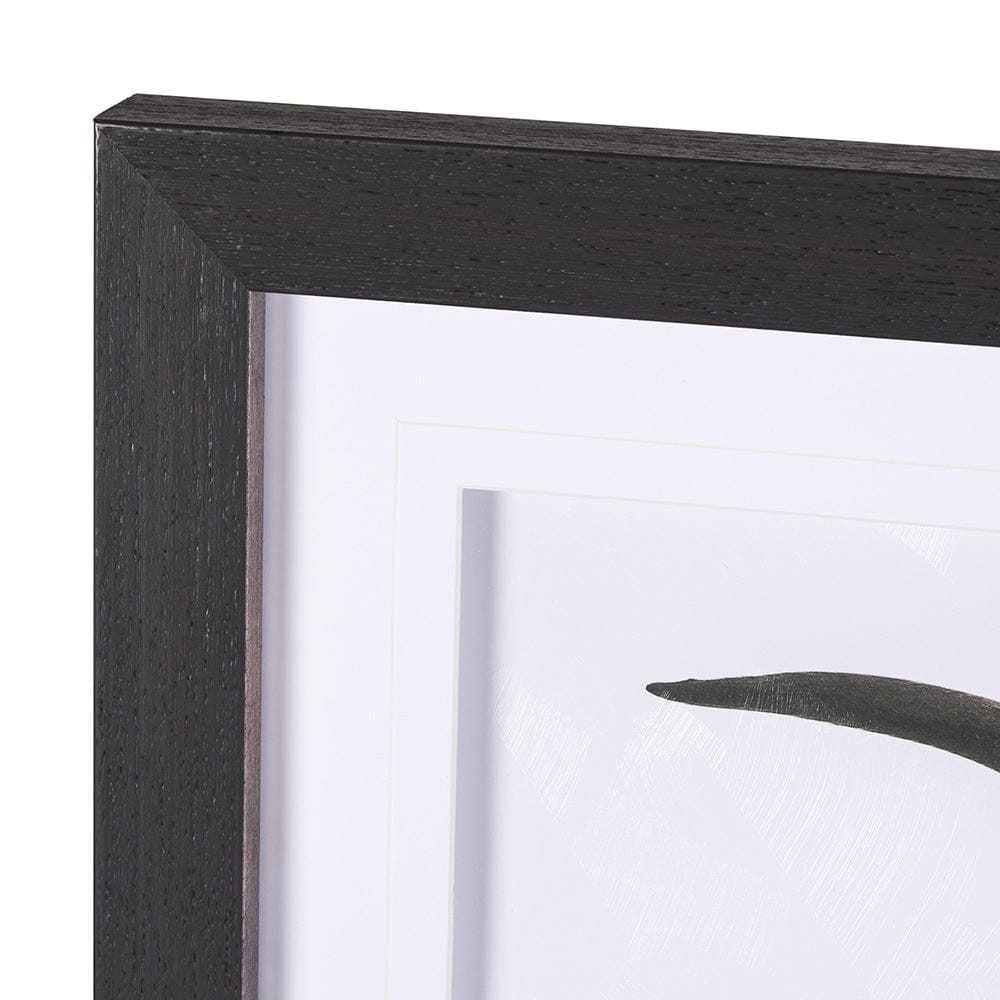 Mercana - Longhorn Last Call BW by Nathan Larson Hand Embelished Textured Framed Art Print Matted under Glass - 15456 view 4