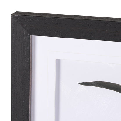 Mercana - Longhorn Last Call BW by Nathan Larson Hand Embelished Textured Framed Art Print Matted under Glass - 15456 view 4