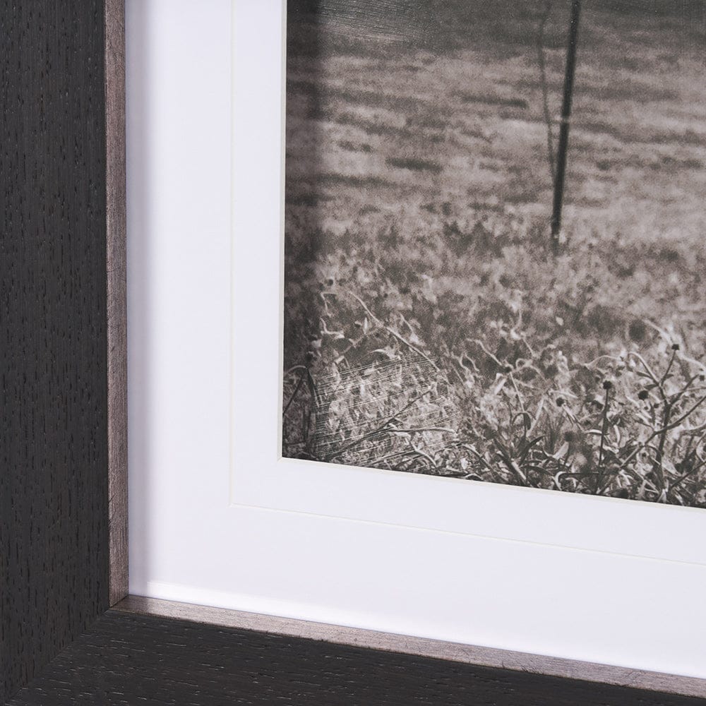 Mercana - Longhorn Last Call BW by Nathan Larson Hand Embelished Textured Framed Art Print Matted under Glass - 15456 view 5