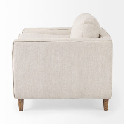 Mercana - Loretta 40.7L x 36.2W x 33.9H Cream Fabric Chair W/ Two Bolster Cushions - 69623 view 3