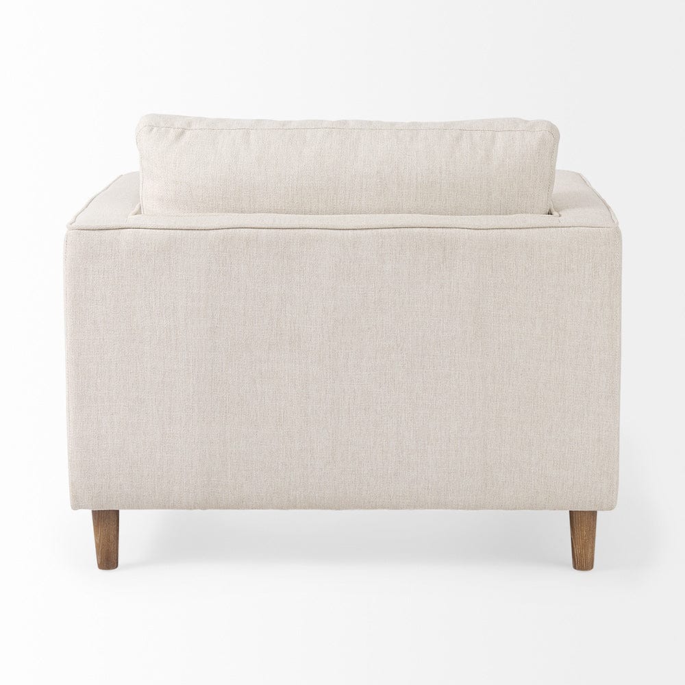 Mercana - Loretta 40.7L x 36.2W x 33.9H Cream Fabric Chair W/ Two Bolster Cushions - 69623 view 4