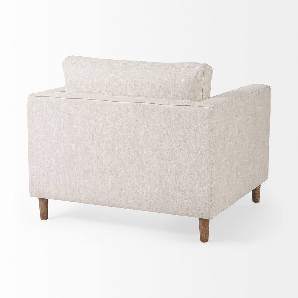 Mercana - Loretta 40.7L x 36.2W x 33.9H Cream Fabric Chair W/ Two Bolster Cushions - 69623 view 5