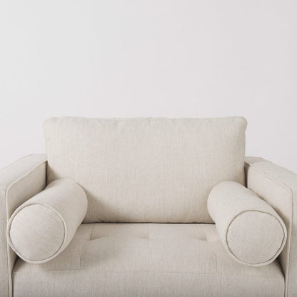 Mercana - Loretta 40.7L x 36.2W x 33.9H Cream Fabric Chair W/ Two Bolster Cushions - 69623 view 6