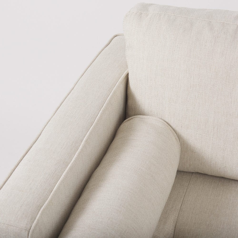 Mercana - Loretta 40.7L x 36.2W x 33.9H Cream Fabric Chair W/ Two Bolster Cushions - 69623 view 7
