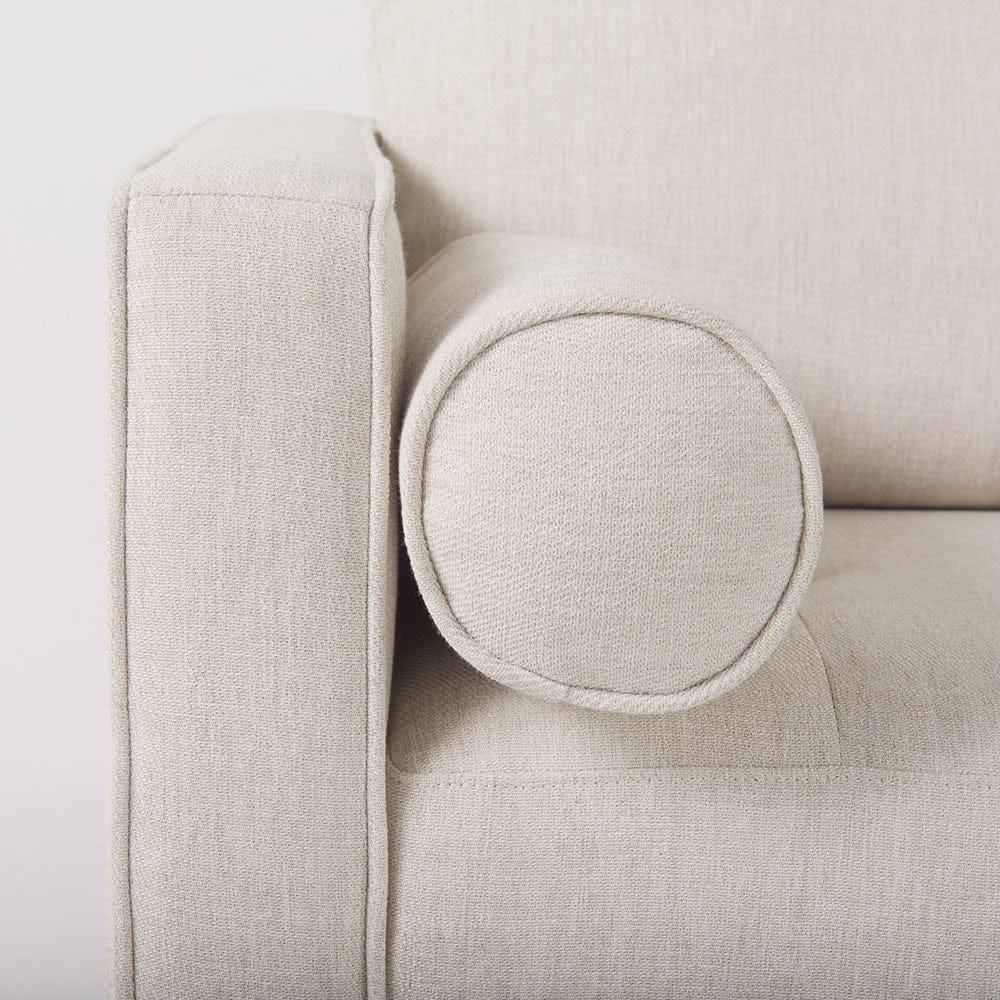 Mercana - Loretta 40.7L x 36.2W x 33.9H Cream Fabric Chair W/ Two Bolster Cushions - 69623 view 8