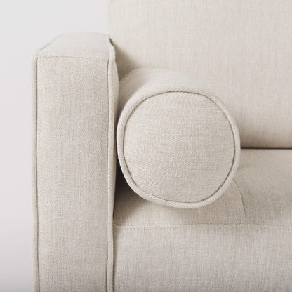 Mercana - Loretta 40.7L x 36.2W x 33.9H Cream Fabric Chair W/ Two Bolster Cushions - 69623 view 8