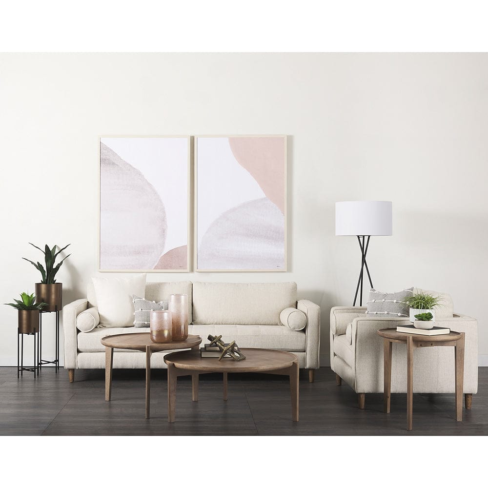 Mercana - Loretta 40.7L x 36.2W x 33.9H Cream Fabric Chair W/ Two Bolster Cushions - 69623 view 12
