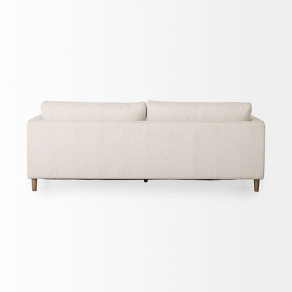 Mercana - Loretta 88.0L x 36.2W x 33.9H Cream Fabric Three Seater Sofa with Two Bolster Cushions - 69625_CLOSEOUT view 5