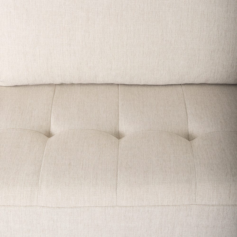 Mercana - Loretta 88.0L x 36.2W x 33.9H Cream Fabric Three Seater Sofa with Two Bolster Cushions - 69625_CLOSEOUT view 8