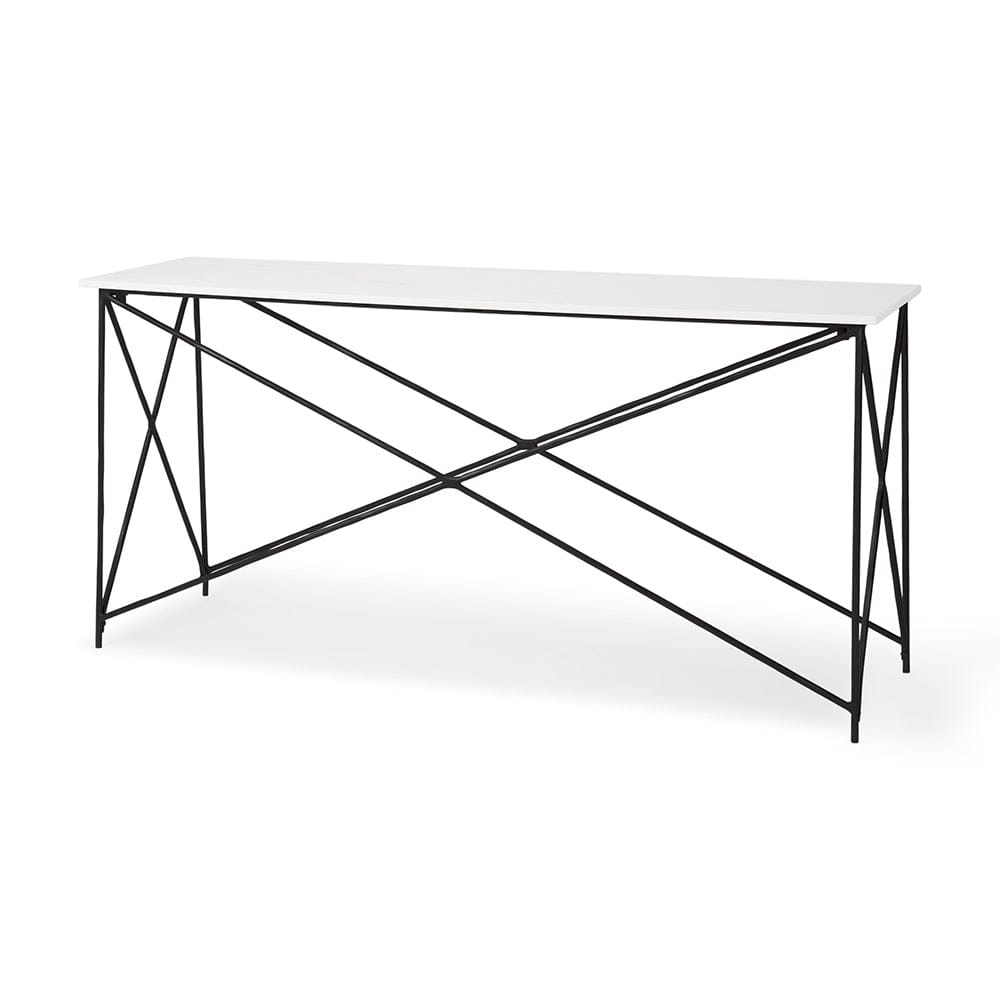 Mercana - Lorlei Marble Top w/ Gray Iron Base Console Table - 69248-AB view 1