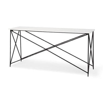 Mercana - Lorlei Marble Top w/ Gray Iron Base Console Table - 69248-AB view 1