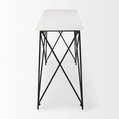 Mercana - Lorlei Marble Top w/ Gray Iron Base Console Table - 69248-AB view 3