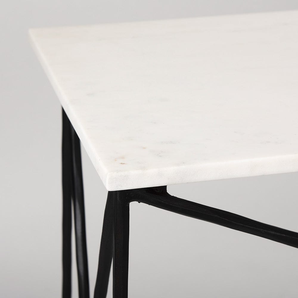 Mercana - Lorlei Marble Top w/ Gray Iron Base Console Table - 69248-AB view 5