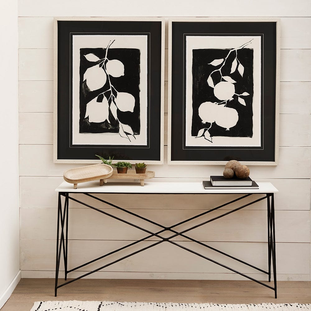 Mercana - Lorlei Marble Top w/ Gray Iron Base Console Table - 69248-AB view 9