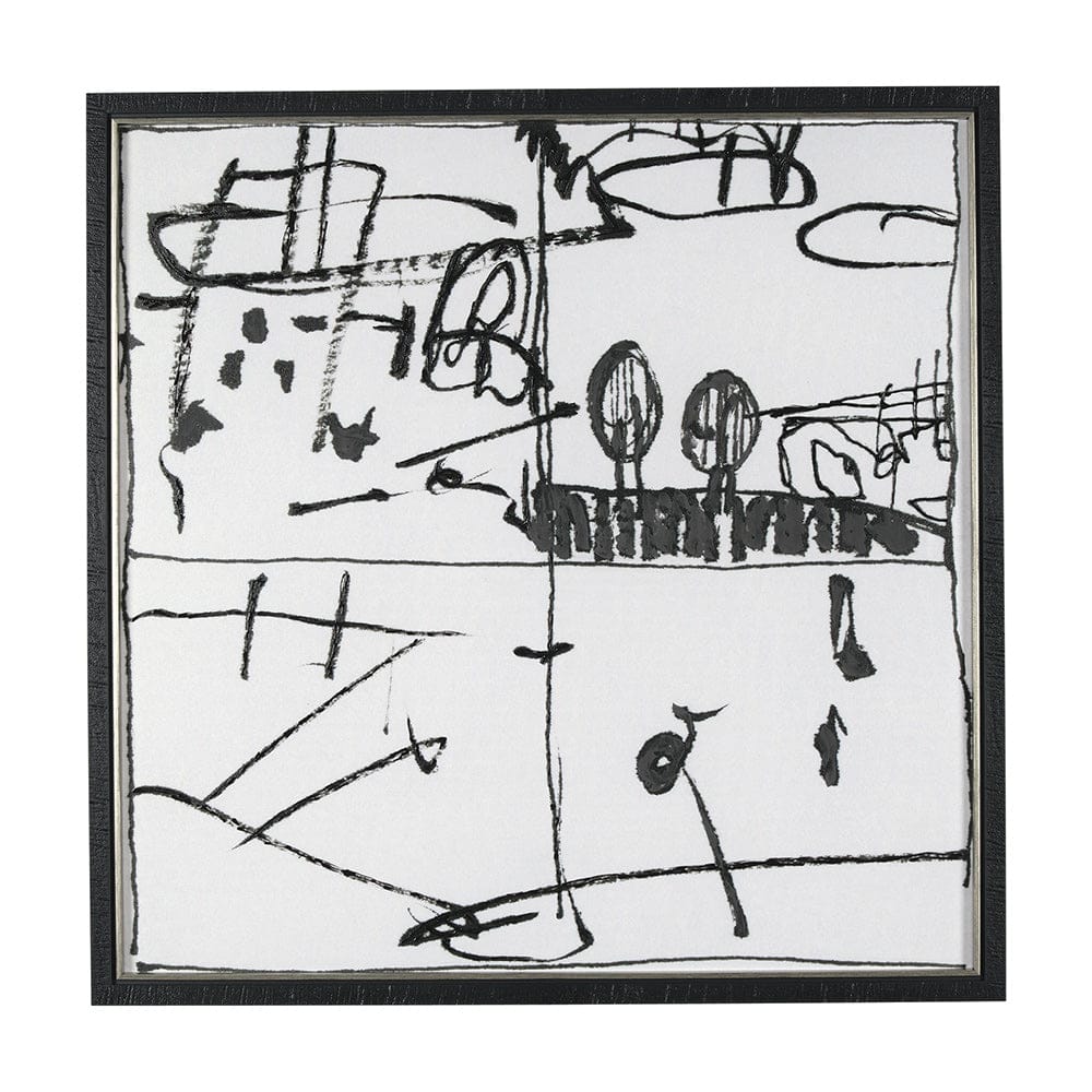 Mercana - Lost Treasure Map IV by Mercana Studio a Hand Embellished Textured Framed Art Print - 15329 view 1