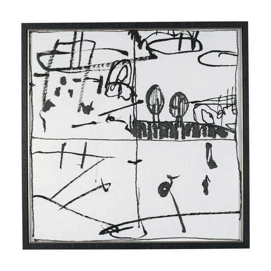 Mercana - Lost Treasure Map IV by Mercana Studio a Hand Embellished Textured Framed Art Print - 15329 view 1