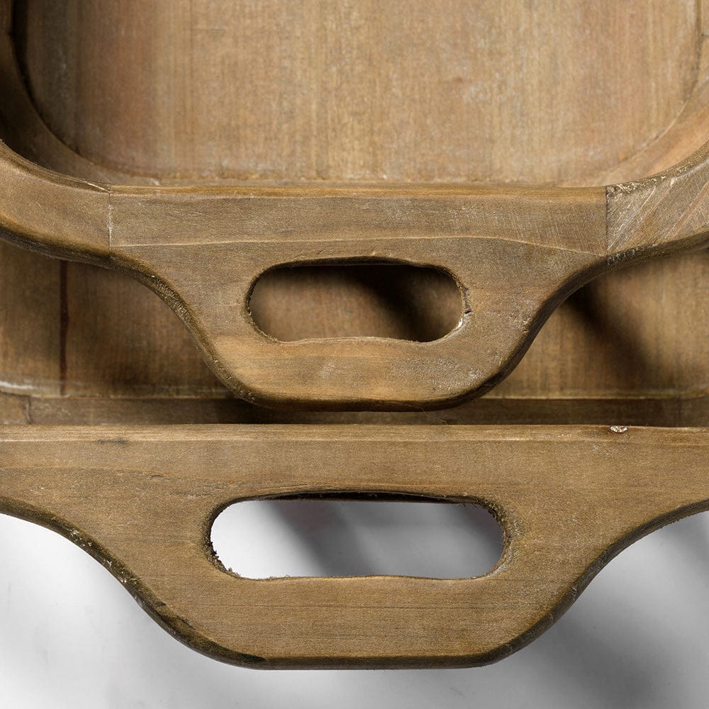 Mercana - Louis Natural Wood Slated Nesting Trays (Set of 2) - 68639 view 7