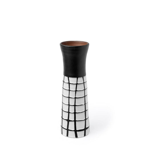 Mercana - Luanda Large Black/White Large Ceramic Vase - 68103 view 1