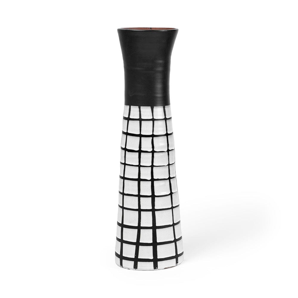Mercana - Luanda Small Black/White Large Ceramic Vase - 68102 view 1
