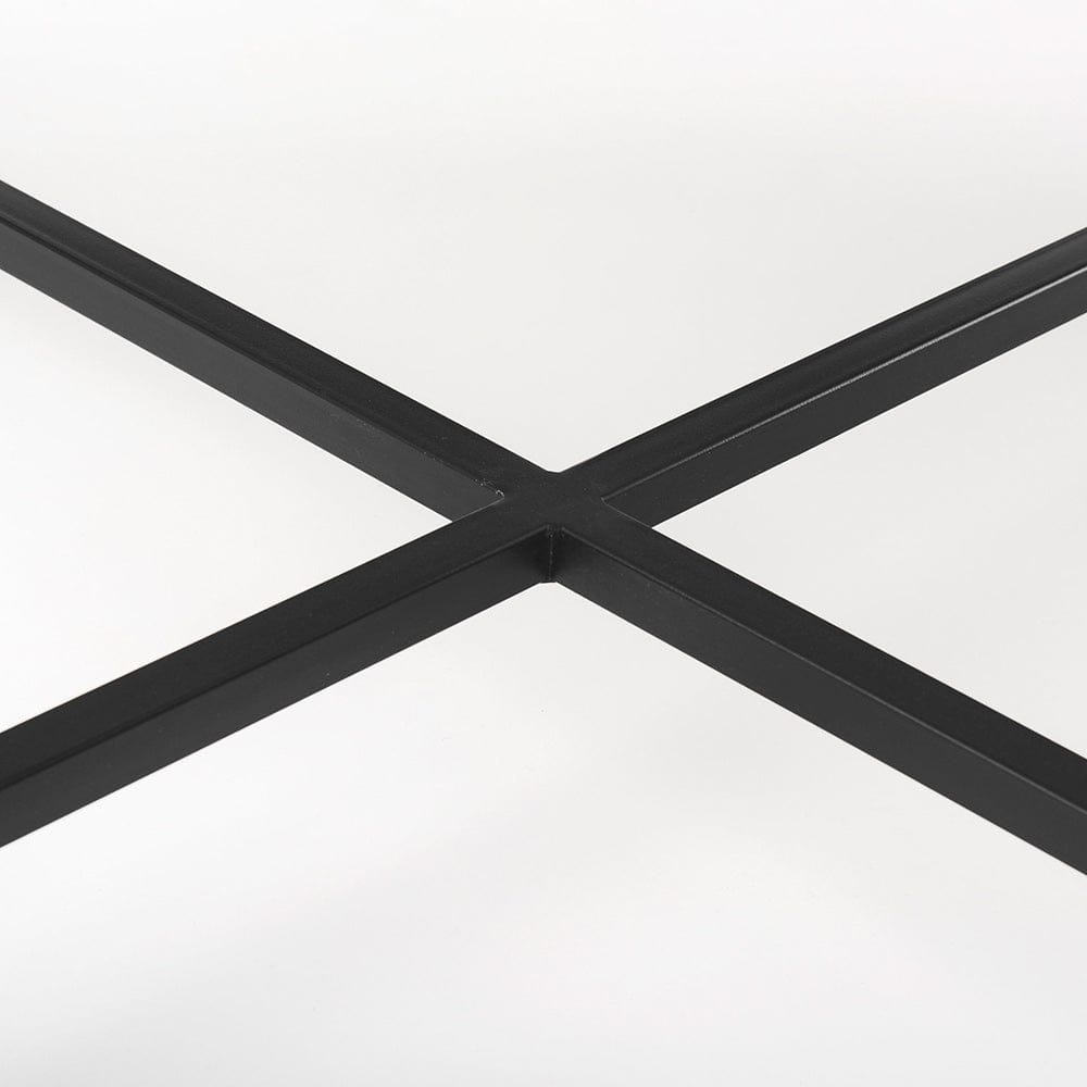 Mercana - Lucas 30x30 White Marble Top Black Metal Base Coffee Table - 68239 view 10