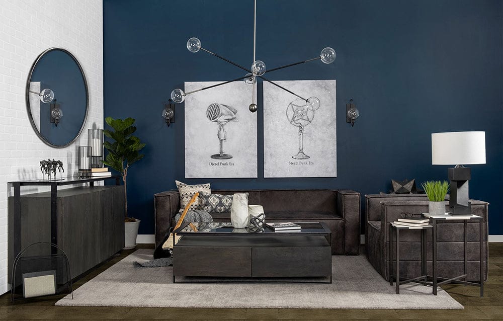 Mercana - Lucas III 15L x 15W; 12L x 12W White Marble W/Black Iron Frame Accent Tables (Set of 2) - 68240 view 3