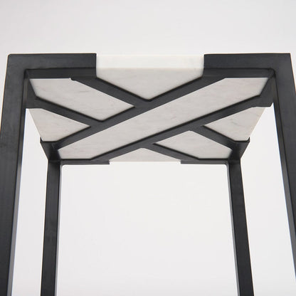 Mercana - Lucas III 15L x 15W; 12L x 12W White Marble W/Black Iron Frame Accent Tables (Set of 2) - 68240 view 12