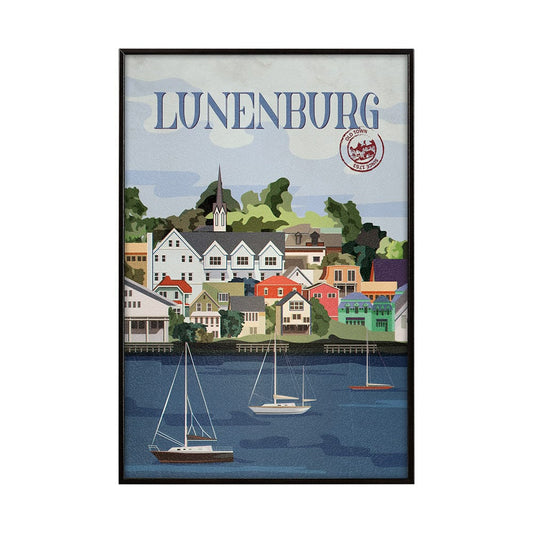 Mercana - Lunenburg Go Canada SM by Mercana Studio a Hand Embellished Decograph Framed Art Print - 13770 view 1