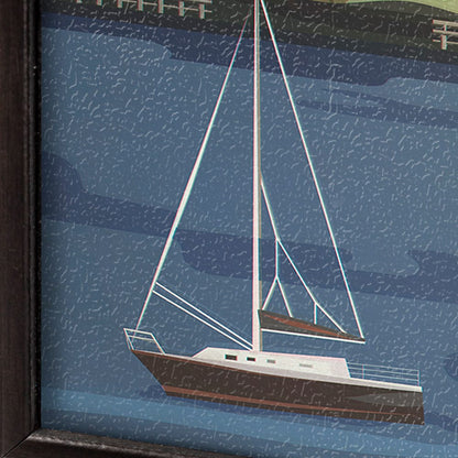 Mercana - Lunenburg Go Canada SM by Mercana Studio a Hand Embellished Decograph Framed Art Print - 13770 view 5