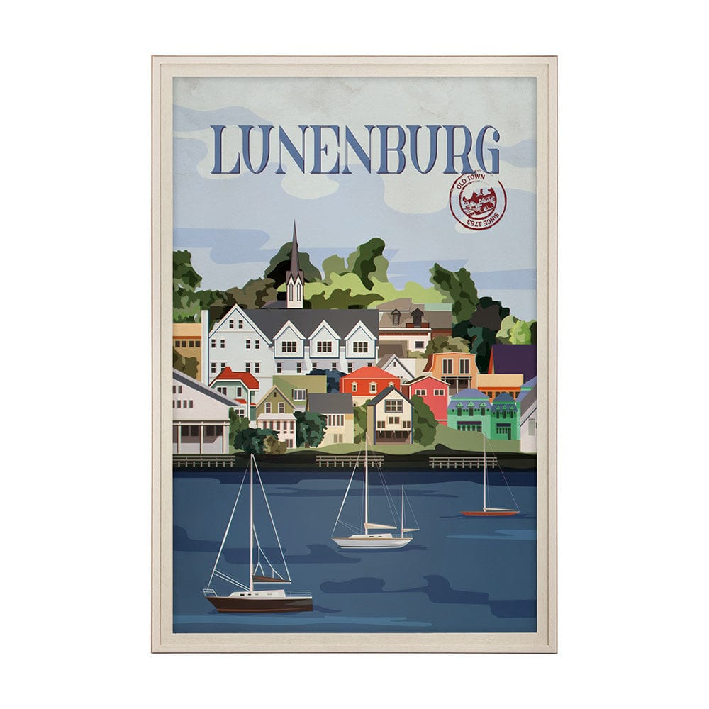 Mercana - Lunenburg Go Canada XL by Mercana Studio a Hand Embellished Decograph Framed Art Print under Glass - 13803 view 1