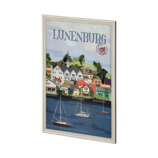 Mercana - Lunenburg Go Canada XL by Mercana Studio a Hand Embellished Decograph Framed Art Print under Glass - 13803 view 2