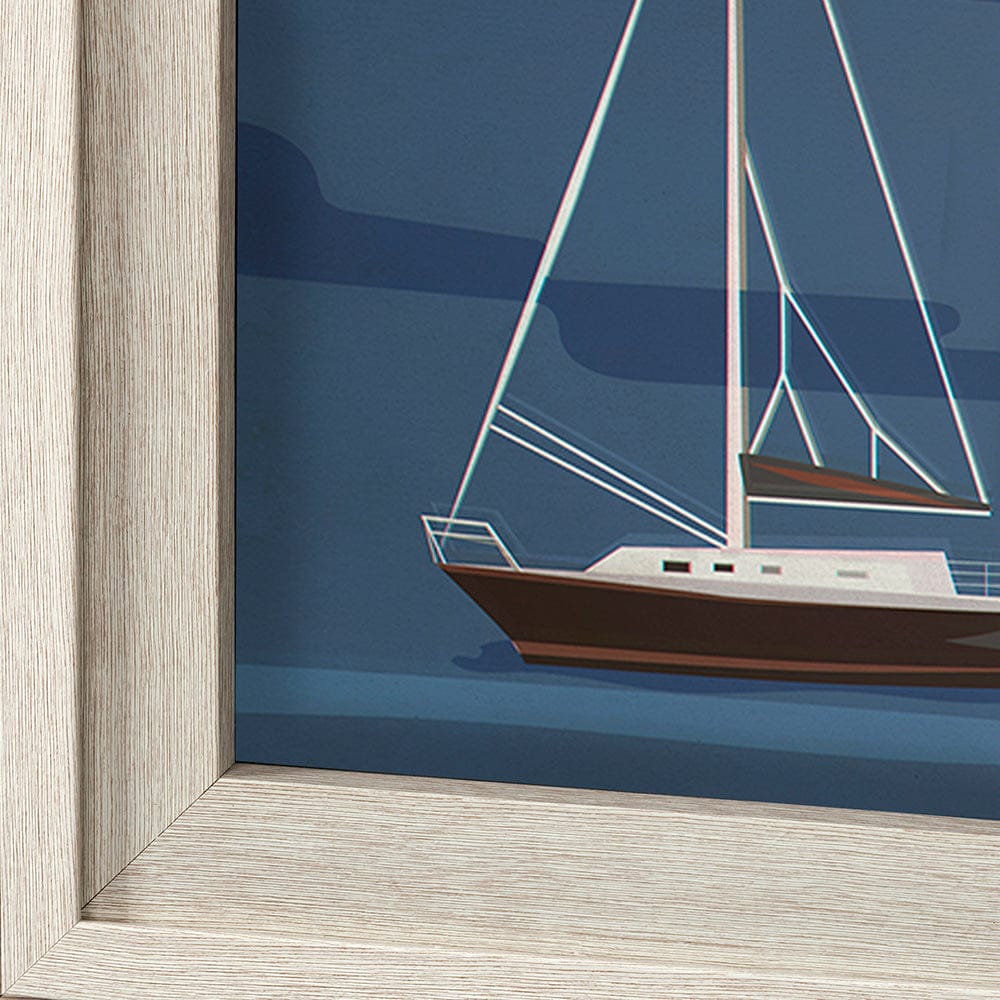 Mercana - Lunenburg Go Canada XL by Mercana Studio a Hand Embellished Decograph Framed Art Print under Glass - 13803 view 5