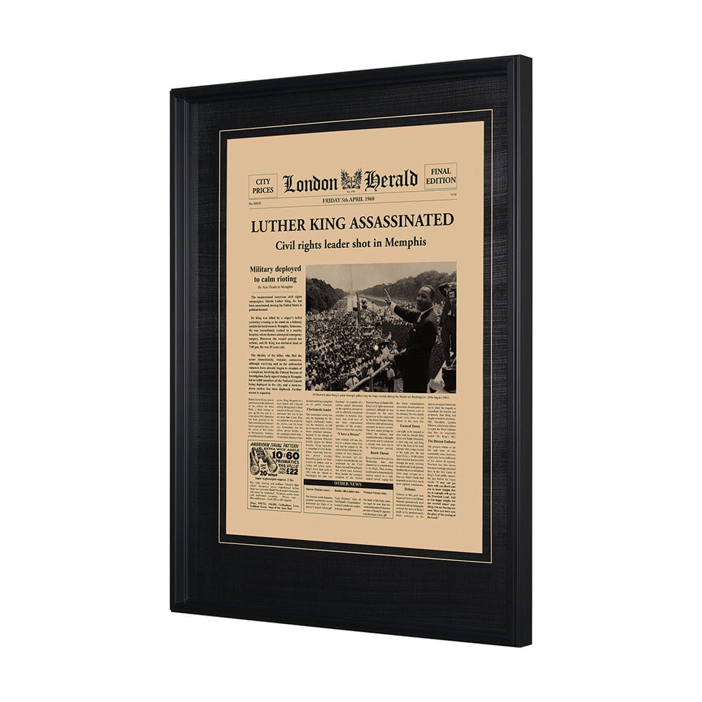 Mercana - Luther King Assassinated by Vintage Collection Hand Embellished Framed Art Photo Matted under Glass - 13202 view 2